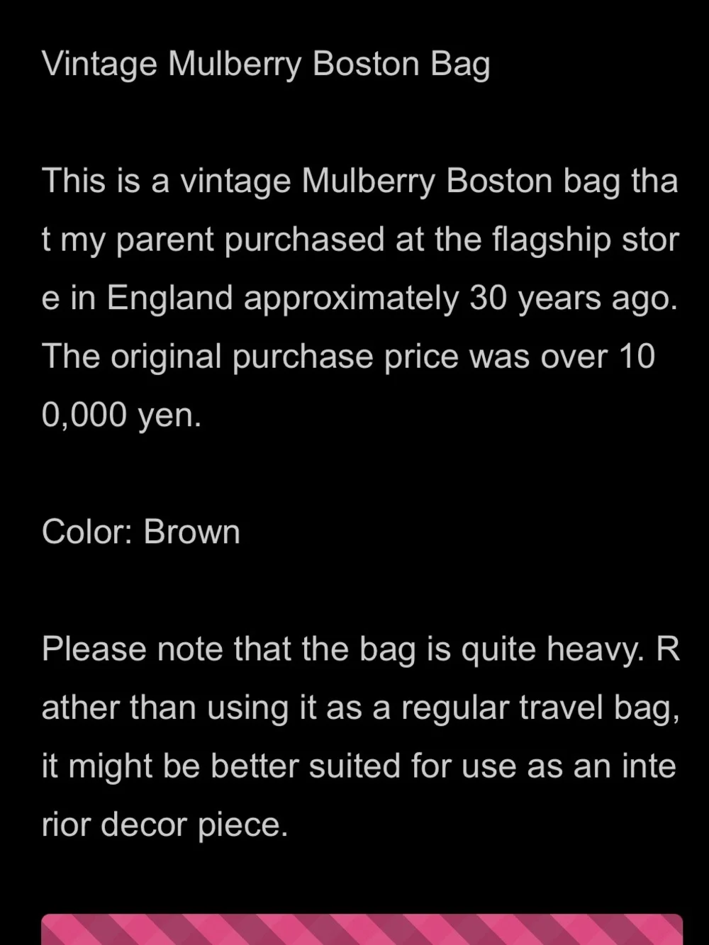Mulberry duffel croc